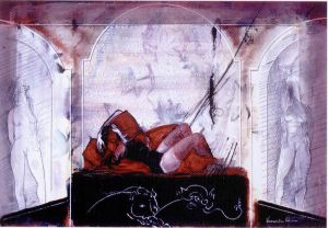 In un interno con archi